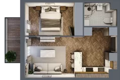 2 pokoje, mieszkanie 35,85 m², piętro 4, oferta nr B.4.122, Jabłonova Bud. B, Piaseczno, ul. Jabłoniowa