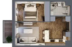 2 pokoje, mieszkanie 34,95 m², piętro 3, oferta nr B.3.96, Jabłonova Bud. B, Piaseczno, ul. Jabłoniowa