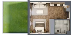 1 pokój, mieszkanie 35,73 m², parter, oferta nr B.0.18, Jabłonova Bud. B, Piaseczno, ul. Jabłoniowa