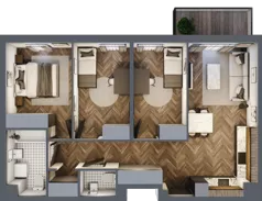 4 pokoje, mieszkanie 70,06 m², piętro 2, oferta nr B.2.52, Jabłonova Bud. B, Piaseczno, ul. Jabłoniowa