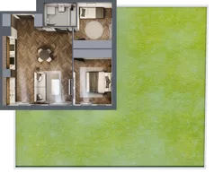 3 pokoje, mieszkanie 57,27 m², parter, oferta nr B.0.12, Jabłonova Bud. B, Piaseczno, ul. Jabłoniowa