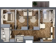4 pokoje, mieszkanie 70,85 m², piętro 1, oferta nr B.1.27, Jabłonova Bud. B, Piaseczno, ul. Jabłoniowa