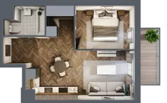 2 pokoje, mieszkanie 37,54 m², piętro 4, oferta nr B.4.100, Jabłonova Bud. B, Piaseczno, ul. Jabłoniowa