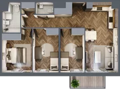 4 pokoje, mieszkanie 71,02 m², piętro 4, oferta nr B.4.118, Jabłonova Bud. B, Piaseczno, ul. Jabłoniowa