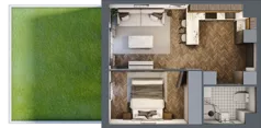 2 pokoje, mieszkanie 35,90 m², parter, oferta nr B.0.16, Jabłonova Bud. B, Piaseczno, ul. Jabłoniowa