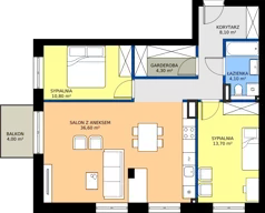 3 pokoje, mieszkanie 76,00 m², piętro 3, oferta nr D23, Osiedle Sosnowa, Rybnik, Paruszowiec-Piaski, ul. Sosnowa 20