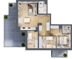 4 pokoje, mieszkanie 74,59 m², piętro 3, oferta nr A3.08, Osiedle Kwiatowe, Mysłowice, ul. Kwiatowa