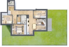 4 pokoje, mieszkanie 77,12 m², parter, oferta nr B0.04, Osiedle Kwiatowe, Mysłowice, ul. Kwiatowa