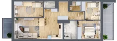 4 pokoje, mieszkanie 80,70 m², piętro 4, oferta nr B4.08, Osiedle Kwiatowe, Mysłowice, ul. Kwiatowa