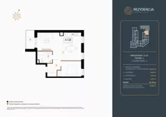 1 pokój, mieszkanie 51,76 m², piętro 1, oferta nr A.108, Rezydencja Śródmiejska, Łódź, Śródmieście, Śródmieście-Wschód, ul. Pomorska 28