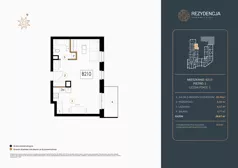 1 pokój, mieszkanie 39,67 m², piętro 2, oferta nr B.210, Rezydencja Śródmiejska, Łódź, Śródmieście, Śródmieście-Wschód, ul. Pomorska 28