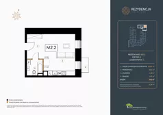 1 pokój, mieszkanie 34,90 m², piętro 2, oferta nr M.2.2, Rezydencja Śródmiejska, Łódź, Śródmieście, Śródmieście-Wschód, ul. Pomorska 28