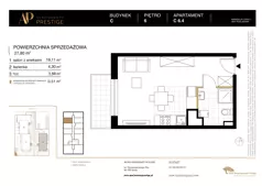 1 pokój, mieszkanie 27,80 m², piętro 6, oferta nr C.6.4, Apartamenty Prestige, Łódź, Śródmieście, Śródmieście-Wschód, ul. Pomorska 45/47