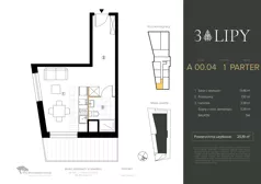 1 pokój, lokal inwestycyjny 25,18 m², parter, oferta nr A.00.04, 3 Lipy, Gdańsk, Piecki-Migowo, Morena, ul. Trzy Lipy 6