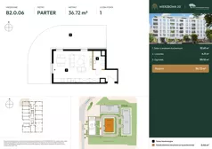 1 pokój, mieszkanie 36,72 m², parter, oferta nr B2.0.06, Wierzbowa 20, Łódź, Śródmieście, ul. Wierzbowa 20