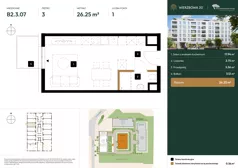 1 pokój, mieszkanie 26,25 m², piętro 3, oferta nr B2.3.07, Wierzbowa 20, Łódź, Śródmieście, ul. Wierzbowa 20