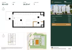 1 pokój, mieszkanie 26,25 m², piętro 4, oferta nr B2.4.03, Wierzbowa 20, Łódź, Śródmieście, ul. Wierzbowa 20