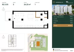 1 pokój, mieszkanie 26,25 m², piętro 5, oferta nr B2.5.05, Wierzbowa 20, Łódź, Śródmieście, ul. Wierzbowa 20