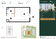 1 pokój, mieszkanie 33,94 m², piętro 5, oferta nr B2.5.13, Wierzbowa 20, Łódź, Śródmieście, ul. Wierzbowa 20