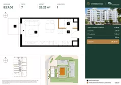 1 pokój, mieszkanie 26,25 m², piętro 7, oferta nr B2.7.06, Wierzbowa 20, Łódź, Śródmieście, ul. Wierzbowa 20
