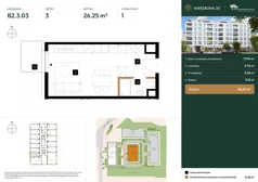 1 pokój, mieszkanie 26,25 m², piętro 3, oferta nr B2.3.03, Wierzbowa 20, Łódź, Śródmieście, ul. Wierzbowa 20
