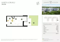 1 pokój, mieszkanie 26,41 m², parter, oferta nr S6.0.06, Ogrody Julianów, Łódź, Bałuty, Julianów, ul. Zgierska 188