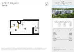 1 pokój, mieszkanie 26,41 m², piętro 2, oferta nr S6.2.06, Ogrody Julianów, Łódź, Bałuty, Julianów, ul. Zgierska 188