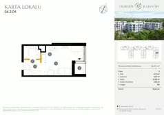 1 pokój, mieszkanie 26,41 m², piętro 3, oferta nr S6.3.04, Ogrody Julianów, Łódź, Bałuty, Julianów, ul. Zgierska 188