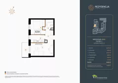 2 pokoje, mieszkanie 39,56 m², piętro 2, oferta nr B.208, Rezydencja Śródmiejska, Łódź, Śródmieście, Śródmieście-Wschód, ul. Pomorska 28
