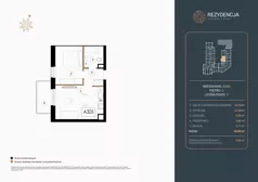 2 pokoje, mieszkanie 38,65 m², piętro 3, oferta nr A.305, Rezydencja Śródmiejska, Łódź, Śródmieście, Śródmieście-Wschód, ul. Pomorska 28