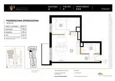 2 pokoje, mieszkanie 42,91 m², piętro 6, oferta nr A 6.9, Apartamenty Prestige, Łódź, Śródmieście, Śródmieście-Wschód, ul. Pomorska 45/47