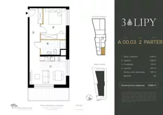 2 pokoje, lokal inwestycyjny 37,68 m², parter, oferta nr A.00.03, 3 Lipy, Gdańsk, Piecki-Migowo, Morena, ul. Trzy Lipy 6