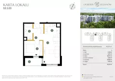 2 pokoje, mieszkanie 43,19 m², piętro 1, oferta nr S3.1.03, Ogrody Julianów, Łódź, Bałuty, Julianów, ul. Zgierska 188