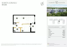 2 pokoje, mieszkanie 42,88 m², piętro 1, oferta nr S4.1.03, Ogrody Julianów, Łódź, Bałuty, Julianów, ul. Zgierska 188