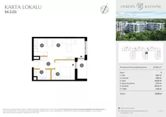 2 pokoje, mieszkanie 42,88 m², piętro 3, oferta nr S4.3.03, Ogrody Julianów, Łódź, Bałuty, Julianów, ul. Zgierska 188