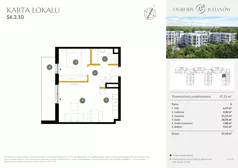 2 pokoje, mieszkanie 47,13 m², piętro 3, oferta nr S6.3.10, Ogrody Julianów, Łódź, Bałuty, Julianów, ul. Zgierska 188