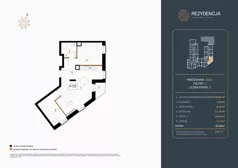 3 pokoje, mieszkanie 58,98 m², piętro 1, oferta nr A.103, Rezydencja Śródmiejska, Łódź, Śródmieście, Śródmieście-Wschód, ul. Pomorska 28