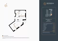 3 pokoje, mieszkanie 59,03 m², piętro 4, oferta nr A.403, Rezydencja Śródmiejska, Łódź, Śródmieście, Śródmieście-Wschód, ul. Pomorska 28