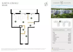 3 pokoje, mieszkanie 69,67 m², piętro 1, oferta nr S3.1.01, Ogrody Julianów, Łódź, Bałuty, Julianów, ul. Zgierska 188
