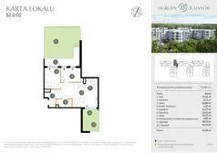 3 pokoje, mieszkanie 71,00 m², parter, oferta nr S2.0.02, Ogrody Julianów, Łódź, Bałuty, Julianów, ul. Zgierska 188