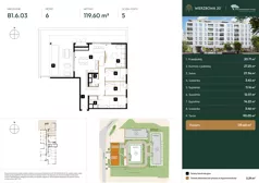 4 pokoje, mieszkanie 119,60 m², piętro 6, oferta nr B1.6.03, Wierzbowa 20, Łódź, Śródmieście, ul. Wierzbowa 20