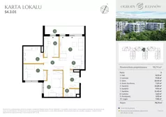 4 pokoje, mieszkanie 90,74 m², piętro 3, oferta nr S4.3.01, Ogrody Julianów, Łódź, Bałuty, Julianów, ul. Zgierska 188