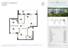 4 pokoje, mieszkanie 94,58 m², piętro 3, oferta nr S6.3.01, Ogrody Julianów, Łódź, Bałuty, Julianów, ul. Zgierska 188