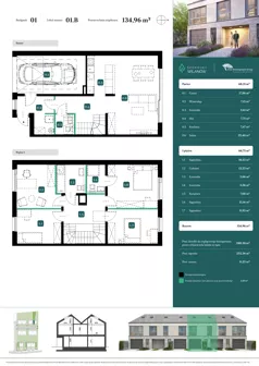 Dom 134,96 m², oferta nr 01.B, Spokojny Wilanów, Warszawa, Wilanów, Zawady, ul. Ruczaj