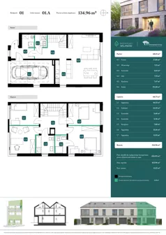 Dom 134,96 m², oferta nr 01.A, Spokojny Wilanów, Warszawa, Wilanów, Zawady, ul. Ruczaj