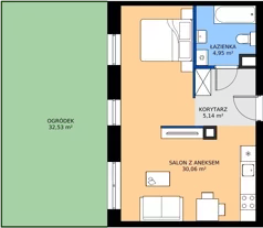 1 pokój, mieszkanie 40,15 m², parter, oferta nr B.004, Rezydencja Śródmiejska, Łódź, Śródmieście, Śródmieście-Wschód, ul. Pomorska 28