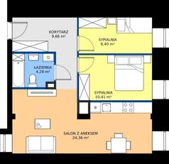 3 pokoje, mieszkanie 57,12 m², parter, oferta nr M.0.2, Rezydencja Śródmiejska, Łódź, Śródmieście, Śródmieście-Wschód, ul. Pomorska 28