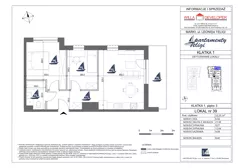 3 pokoje, mieszkanie 53,55 m², piętro 3, oferta nr 39, Apartamenty Teligi, Marki, ul. Leonida Teligi