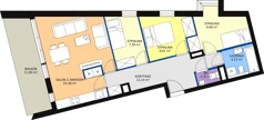 4 pokoje, mieszkanie 67,31 m², piętro 1, oferta nr A/M12, Rezydencja Chabrowa, Lublin, Sławin, Sławin, ul. Chabrowa 2