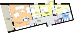 4 pokoje, mieszkanie 68,70 m², piętro 2, oferta nr A/M18, Rezydencja Chabrowa, Lublin, Sławin, Sławin, ul. Chabrowa 2